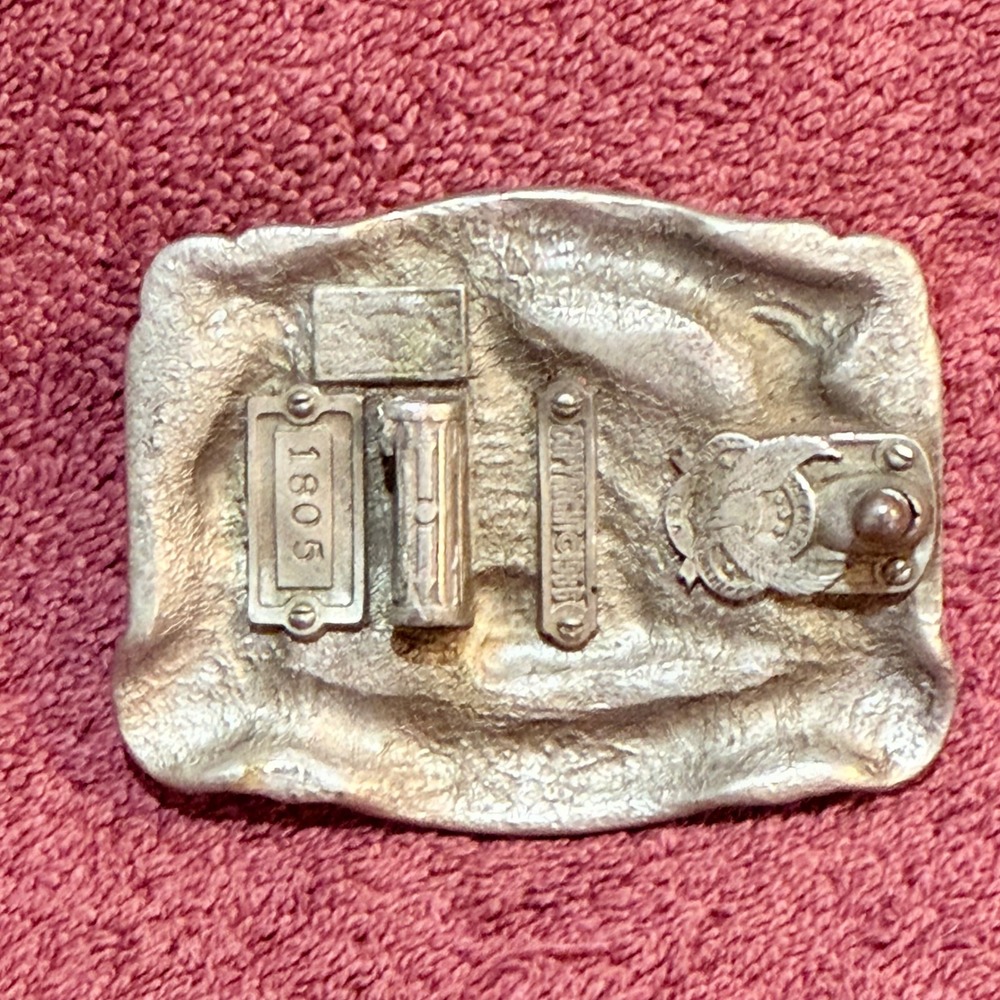 Volunteer Firefighter 1986 Great American Buckle Co Belt Buckle Vintage 1805 - Picture 4 of 4